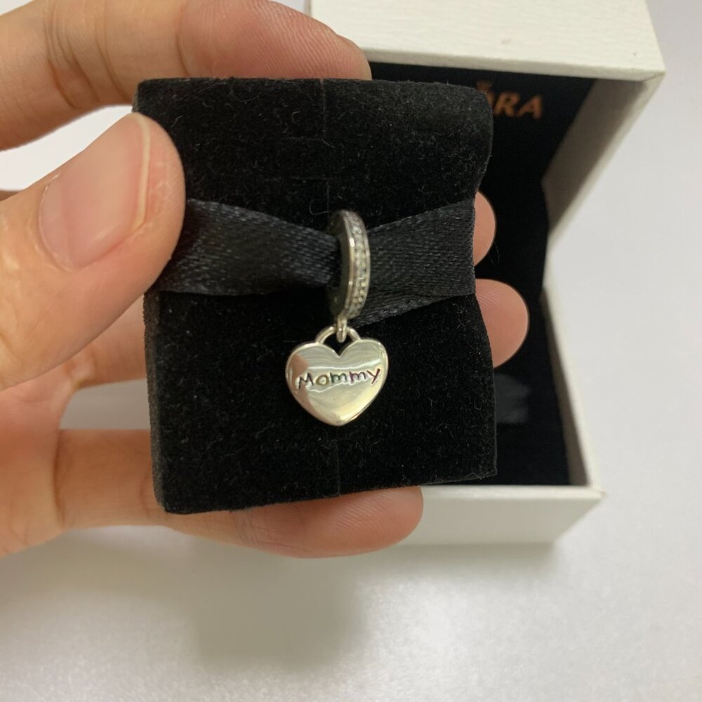 Pandora Heart Love Mommy Exclusive Dangle Charm Mother's Day Pendant